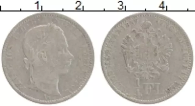 Монета 1/4 флорина Австрии 1859 года Серебро Франс Иосиф I