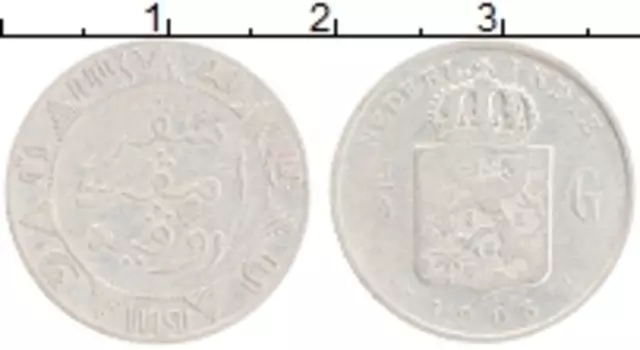 Монета 1/4 гульдена Нидерландской Индии 1905 года Серебро