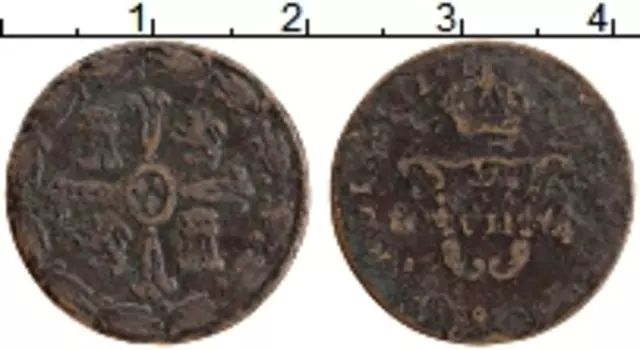 Монета 1/4 реала Мексики 1814 года Медь Фердинанд VII