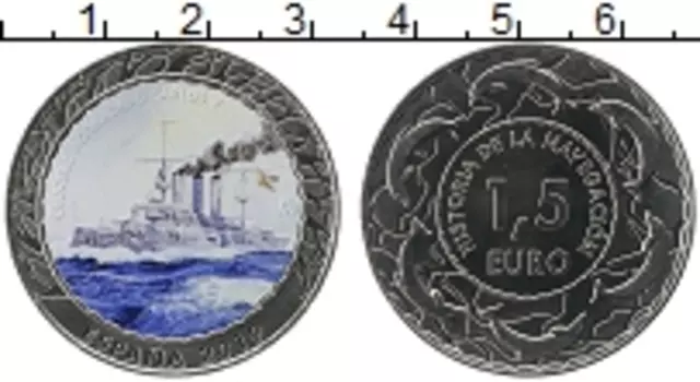 Монета 1,5 евро Испании 2019 года Медно-никель Цифровая печать