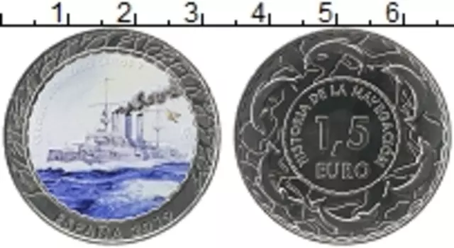 Монета 1,5 евро Испании 2019 года Медно-никель Цифровая печать