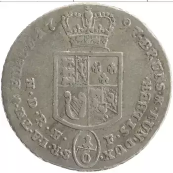 Монета 1/6 талера Брауншвайг-Люнебурга 1797 года Серебро Георг III
