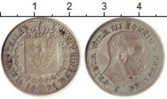 Монета 1/6 талера Пруссии 1826 года Серебро Фридрих Вильгельм III