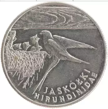 Монета 20000 злотых Польши 1993 года Медно-никель Ласточки
