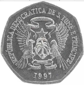 Монета 2000 добрас Сан-Томе и Принсипи 1997 года Медно-никель ФАО