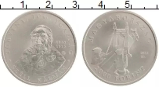 Монета 2000 форинтов Венгрии 2015 года Медно-никель 100 лет со дня смерти Кальмана Селля