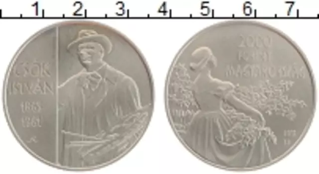 Монета 2000 форинтов Венгрии 2015 года Медно-никель 150 лет со дня рождения Иштвана Чока