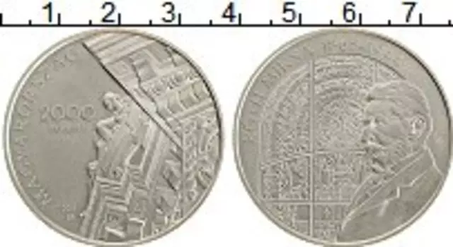 Монета 2000 форинтов Венгрии 2015 года Медно-никель 150 лет со дня рождения Микша Рота