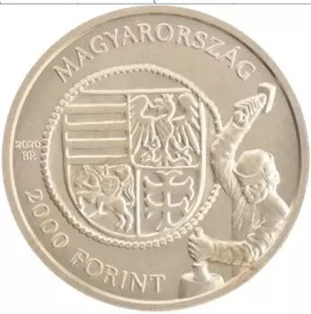 Монета 2000 форинтов Венгрии 2020 года Медно-никель Золотой флорин короля Ласло