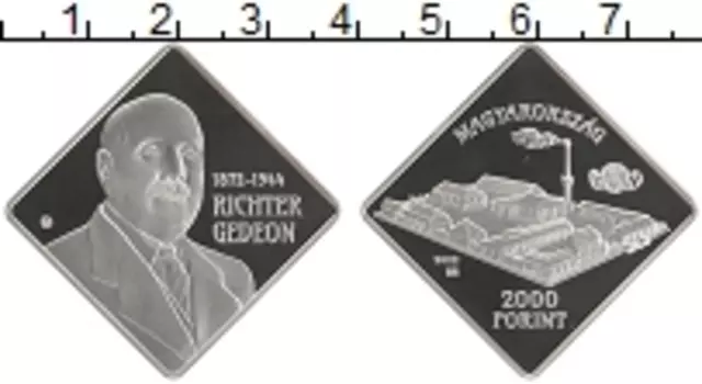 Монета 2000 форинтов Венгрии 2022 года Медно-никель 150 лет со дня рождения фармацевта Гедеона Рихтера