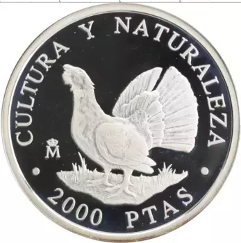 Монета 2000 песет Испании 1995 года Серебро Культура и Природа