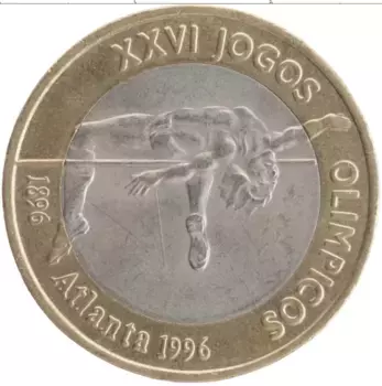Монета 200 эскудо Португалии 1996 года Биметалл XXVI Летние олимпийские игры в Атланте
