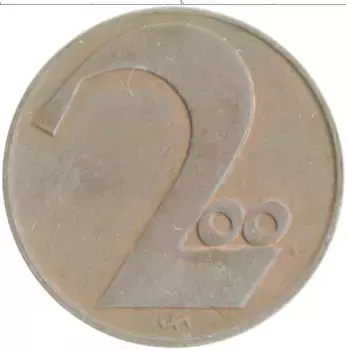 Монета 200 крон Австрии 1924 года Бронза