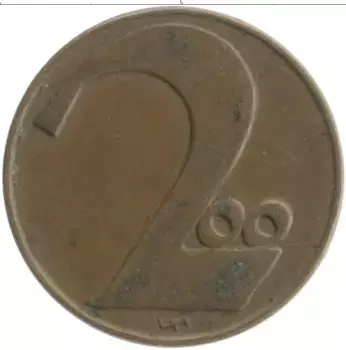 Монета 200 крон Австрии 1924 года Бронза