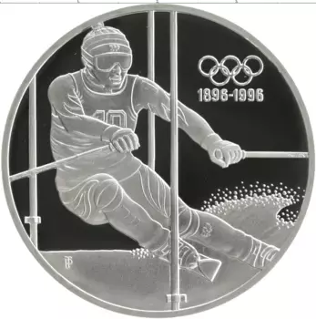 Монета 200 шиллингов Австрии 1995 года Серебро 100 лет Олимпийским играм