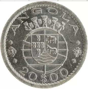 Монета 20 эскудо Анголы 1955 года Серебро