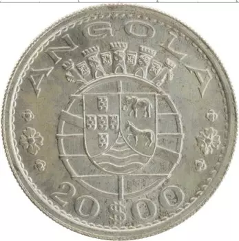 Монета 20 эскудо Анголы 1955 года Серебро