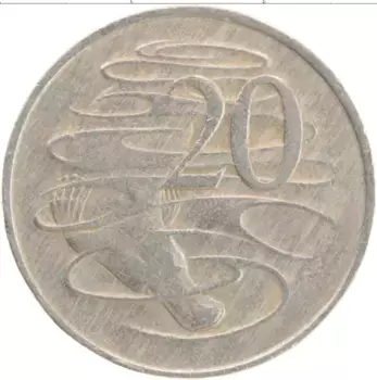 Монета 20 центов Австралии 1966 года Медно-никель Елизавета II