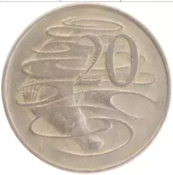 Монета 20 центов Австралии 1967 года Медно-никель Елизавета II
