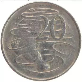 Монета 20 центов Австралии 1967 года Медно-никель