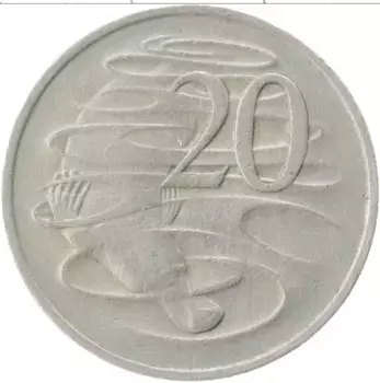 Монета 20 центов Австралии 1968 года Медно-никель Елизавета II