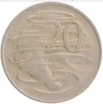 Монета 20 центов Австралии 1968 года Медно-никель Елизавета II