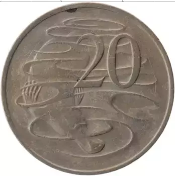 Монета 20 центов Австралии 1973 года Медно-никель Елизавета II