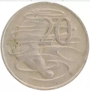 Монета 20 центов Австралии 1973 года Медно-никель Елизавета II