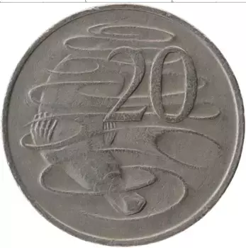 Монета 20 центов Австралии 1976 года Медно-никель Елизавета II