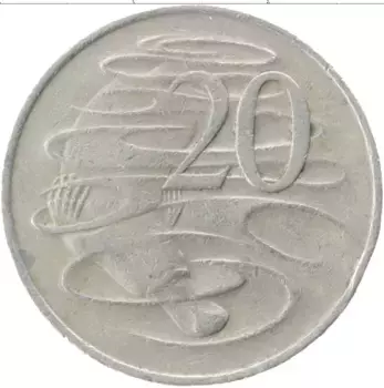 Монета 20 центов Австралии 1977 года Медно-никель Елизавета II