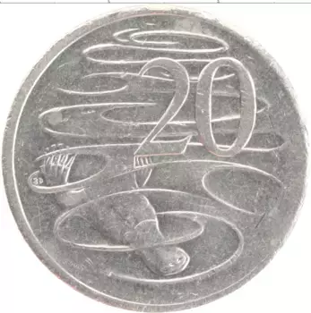 Монета 20 центов Австралии 2002 года Медно-никель