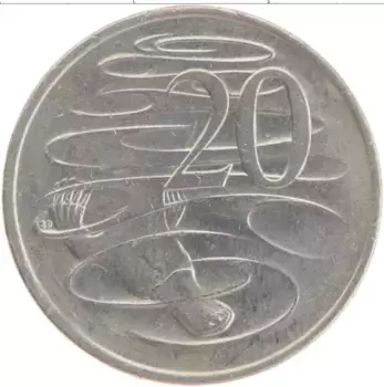 Монета 20 центов Австралии 2008 года Медно-никель Елизавета II