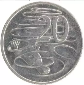 Монета 20 центов Австралии 2010 года Медно-никель Елизавета II
