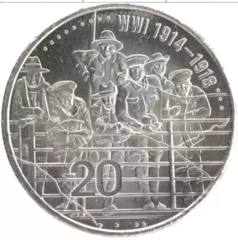 Монета 20 центов Австралии 2015 года Медно-никель Елизавета II