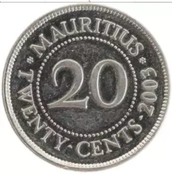 Монета 20 центов Маврикия 2003 года Медно-никель Сивусагур