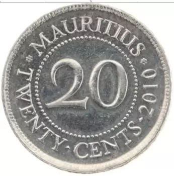 Монета 20 центов Маврикия 2010 года Медно-никель Сивусагур Рамгулам