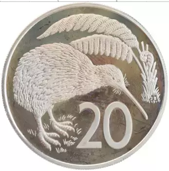 Монета 20 центов Новой Зеландии 1971 года Медно-никель Елизавета II