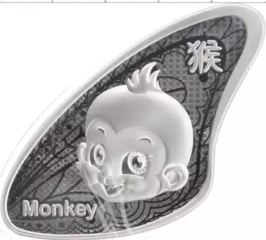 Монета 20 центов Самоа 2023 года Посеребрение Год Обезьяны