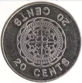 Монета 20 центов Соломоновых островов 2005 года Медно-никель Елизавета II