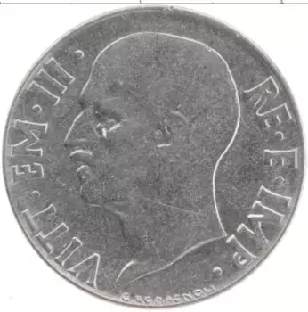 Монета 20 чентезимо Италии 1941 года Медно-никель Виктор Эммануил III