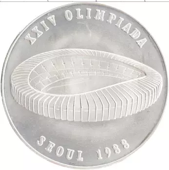 Монета 20 динерс Андорры 1988 года Серебро Олимпийские игры в Сеуле