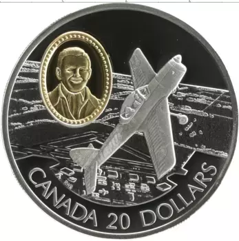 Монета 20 долларов Канады 1995 года Серебро Елизавета II