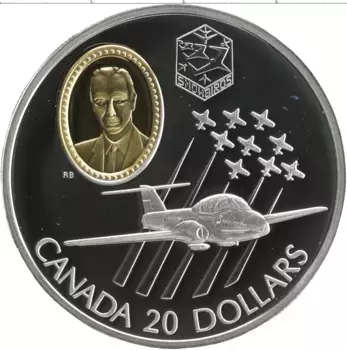 Монета 20 долларов Канады 1997 года Серебро Елизавета II