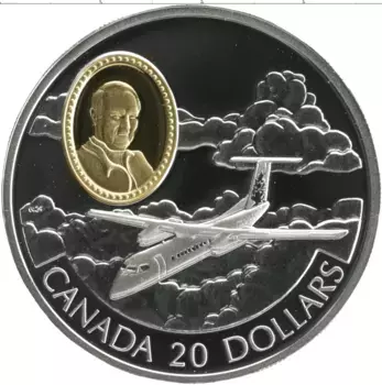 Монета 20 долларов Канады 1999 года Серебро Елизавета II