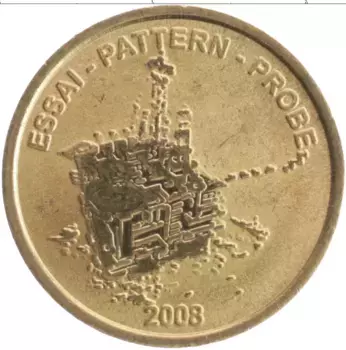 Монета 20 евроцентов Европы 2008 года Латунь Проба