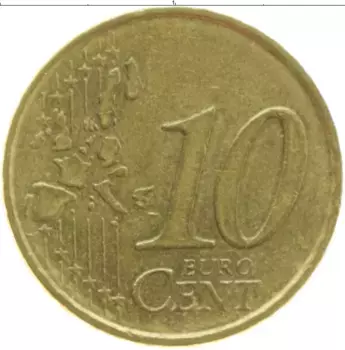 Монета 20 евроцентов Франции 1999 года Латунь