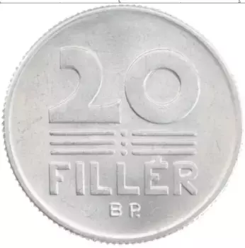 Монета 20 филлеров Венгрии 1972 года Алюминий