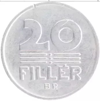 Монета 20 филлеров Венгрии 1986 года Алюминий
