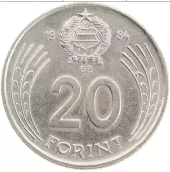 Монета 20 форинтов Венгрии 1984 года Медно-никель Дьёрдь Дожа