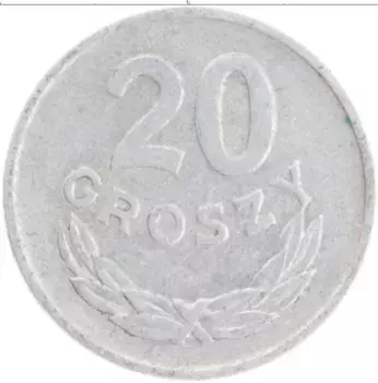 Монета 20 грош Польши 1949 года Алюминий